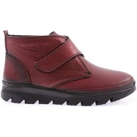 Resim Dgn 1056 Kadin Cirt Detayli Bot 1056-692-R6784 Bordo 