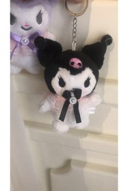 Resim Piraye Hediyelik Eşya Kuromi Peluş Anahtarlık Siyah 