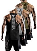 Resim Ghassy Co 3'lü Paket Erkek Dry Fit Y-back Gym Fitness Sporcu Atleti Gym-101 