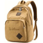 Resim Fochsia Kişiselleştirilmiş Sırt Çantası - Tablet Bölmeli Büyük Kapasiteli Dayanıklı Okul Çantası Khaki Haki 