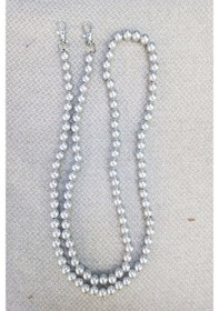 Resim Gümüş Boncuklu Dekoratif Çanta Askısı 105Cm Gümüş 