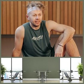 Resim Spor Saç Bandı 2li Sporcu Erkek Kafa Bandı Headband Tenis Gym Ter Bantı Fitness Saç Bantları Yoga Crossfit Bisiklet Koşu Canlı İddia Yürüyüş Erkekler Süper Lig Saç Bantı 