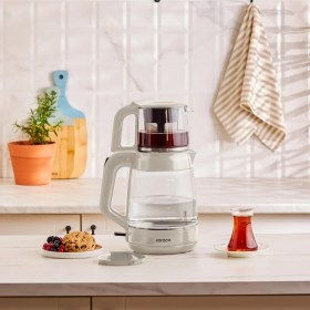 Resim Karaca Glass Tea Xl 2 In 1 Cam Çay Makinesi Starlight 