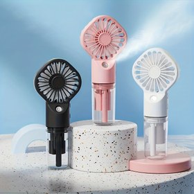 Resim Taşınabilir Şarj Edilebilir El Tipi Sis Fanı - USB Şarj Edilebilir Mini Nemlendirici Fan, Seyahat ve Açık Hava Kullanımı İçin İdeal, El Tipi ve Taşınabilir. 