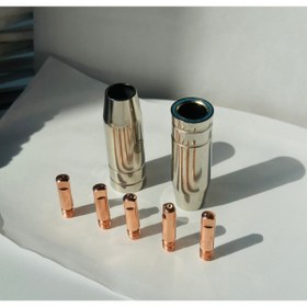 Resim özgürce Gazsız Gazaltı Kaynak Makinesi Meme ve Nozzle Seti, 5'li paket 