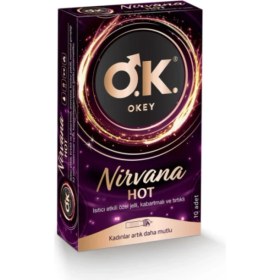 Resim Okey Okey Nirvana Hot Prezervatif 10 Adet 