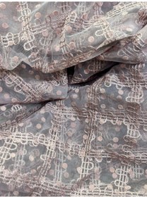 Resim Puantiyeli Ekose Tül Kumaş Parça 160x100 Cm Pembe 