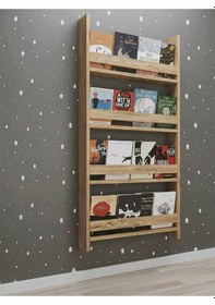 Resim Artemis - Montessori Çocuk Odası Kitaplık 4 Raflı Atlantik Çam Montessori Kitaplık Açık Kahverengi 