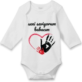 Resim Limon Seni Seviyorum Baba Baskılı Zıbın 