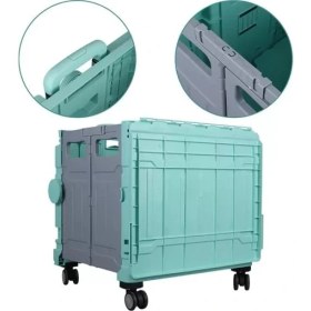 Resim Luord - Store Sunup SN-26968 Katlanabilir Market Pazar Kamp Tekerlekli Alışveriş Arabası 60KG Kapasiteli 