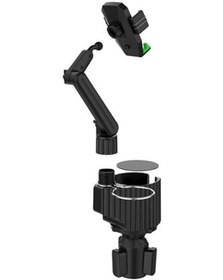 Resim Universal Ayarlanabilir Yaylı Tabanlı Güçlü Oto Araba Araç İçi Bardak İçecek Ve Telefon Tutucu 