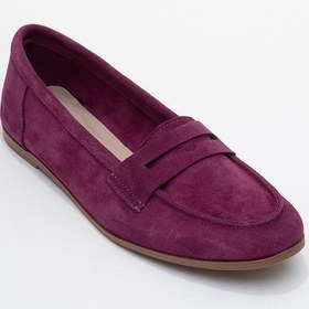 Resim Luvi Shoes F02 Mor Süet Hakiki Deri Kadın Loafer Ayakkabı Mor 