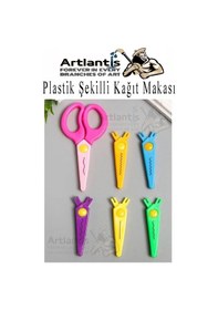 Resim Şekilli Makas Plastik 6 Lı 1 Paket Değişebilen Desenli Tırtıklı Makas Güvenli Plastik Çocuk Şekil Makas Okul Öncesi 