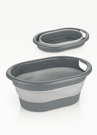 Resim Katlanır Çamaşır Sepeti - Çamaşır Sepeti Gri, Organizer, Düzenleyici, Çok Amaçlı Sepet 