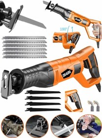 Resim Dragro GRZ-tlk9000 Turuncu 10 Uç 9000 Sjs 6 Kademe Devir Ayarli Bakir Sargili Beton Tuğla Kemik Kesme Tilki Kuyruğu 