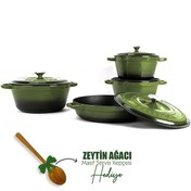 Resim Lava 4x New Heritage Serisi Döküm Demir Tencere Seti Yeşil LV S NHR 4X SET G 
