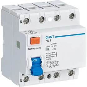 Resim Chint Nl1 Serisi Ac Tipi 4X63A Kaçak Akım Rölesi 6ka 30MA 200225 