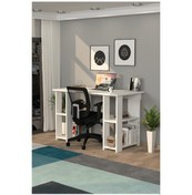 Resim Moonlife Hipo Kitaplıklı Çalışma Masası Beyaz 