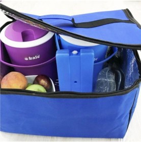 Resim Termal Soğuk Tutucu Çanta Termos Kamp Çantası Soğutucu Plaj Çanta Mavi 