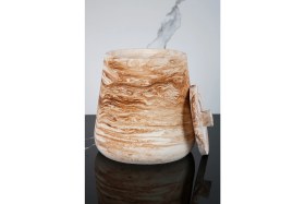 Resim 2 Parça Beton Çöp Kovası Seti, Banyo ve Mutfak Için, 18 Cm, 4 Litre 