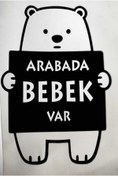 Resim TASARIM TABELA Arabada Bebek Var Ayıcık Sticker Etiket 10x15cm 