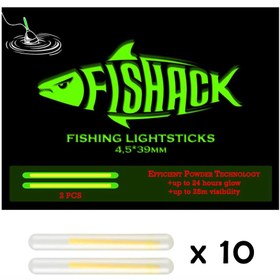 Resim Fishack Powder Balıkçı Fosfor Çiftli 45*39mm 10'lu 