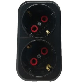 Resim İkili Golyat Fiş Priz Siyah Mutlusan 