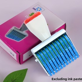 Resim Çok Fonksiyonlu 11 Haneli Tarih ve Numara Rulo Damga Scrapbooking ve Ambalaj için - Kartlar, Kağıt ve Kumaş Yüzeyler için Kolay Kullanımlı, Mürekkepsiz Kauçuk Damgalar 