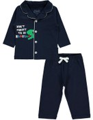 Resim Erkek Bebek Pijama Takımı 6-18 Ay Lacivert 