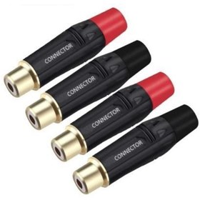 Resim Mykablo 2 Rca Dişi Kaliteli Jack Kırmızı + Siyah 