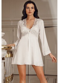 Resim İmaj 1010 Çeyizlik Dantelli Saten 6'lı Set -ekru Ekru 