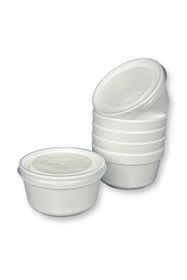 Resim Home 250 Adet 350cc Kapaklı Beyaz Köpük Kase 