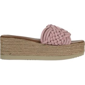 Resim Bueno Shoes Pudra Deri Kadın Dolgu Topuklu Espadril Terlik 01WU6118 