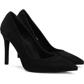 Resim Desa Kadın Siyah Süet Stiletto 