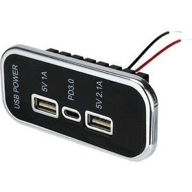 Resim Padalink Araç İçin Usb Pd Hızlı Şarj, Çift Portlu Ve 12-24v Uyumlu Şık Şarj Cihazı 