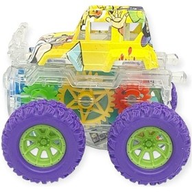 Resim Sürtmeli Işıklı Off-road Aracı - 7310 - Mor Çok Renkli 