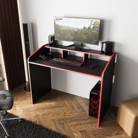 Resim Bimossa S8280 Zuko Oyuncu Masası Siyah Kırmızı 117 cm & Gamer Bilgisayar Masası 