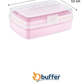 Resim Tkçyt 12 Bölmeli Çok Amaçlı Takı Toka Kutusu Dikiş Kutusu Kapaklı Organizer Kutusu Bölmeli 