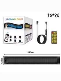 Resim Matrix Led Panel Cama Yapışan Telefon Kontrollü Led Ekran Panel MEGA BOY 12X60 CM 