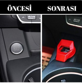 Resim Araba Çalıştırma Düğmesi Kapağı Start Stop Muhafazası Üniversal Kırmızı Glz02901105 Adet - 1 Adet 