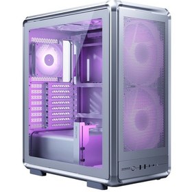Resim Cooler Master Masterframe 500 Mesh Argb 200mm Tempered Glass Usb 3.2 Silver E-atx Mid Tower Kasa 