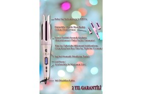 Resim ShiboWavy 3 Farklı Başlıklı Otomatik Saç Maşası (Kalın Su Dalgası Maşa 32MM/25MM/19MM) 