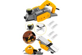 Resim Schatz 800W Sjs Metal Şanzıman Bakır Sargı Motor Çift Bıçaklı Planya Rende Makinesi Sarı + 4 Uç 