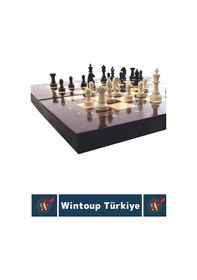 Resim Elit Yüksek Kaliteli Uzun Ömürlü Aile Ev Arkadaş Kahve Cafe Tavla Dama Satranç 3in1 Oyun Takımı 