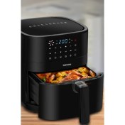 Resim Goldmaster Smartfry Dijital Dokunmatik 1900 W 10 Ön Ayarlı 6 Litre Airfryer Yağsız Kızartma Sıcak Hava Fritöz 