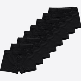 Resim Malabadi Erkek Çocuk Siyah 8'li Paket Pamuk Elastan Boxer 8m209 