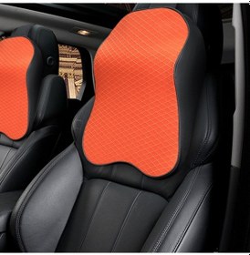 Resim Dört Mevsim Nefes Bellek Köpük Araba Boyun Yastık Polyester Kafalık Orange 