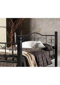 Resim Argimo Yakamoz Tek Kişilik Ferforje Metal Siyah Karyola 90 x 190 
