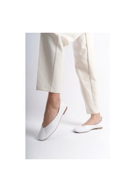 Resim Mubiano Hakiki Deri Collection Kadın Babet Beyaz -mcmng2480-b Beyaz 