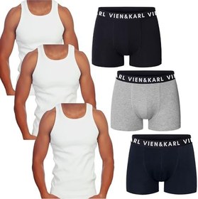 Resim VIEN&KARL 6'lı Premium Kutu, Erkek Boxer, Pamuklu, Likralı, Erkek İç Çamaşırı Külot 